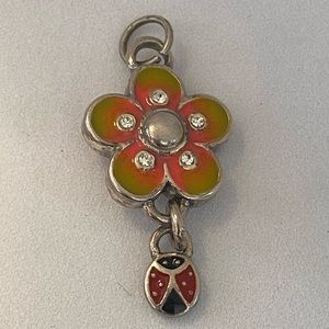 Brighton enameled flower with ladybug 🌸 🐞 (231)